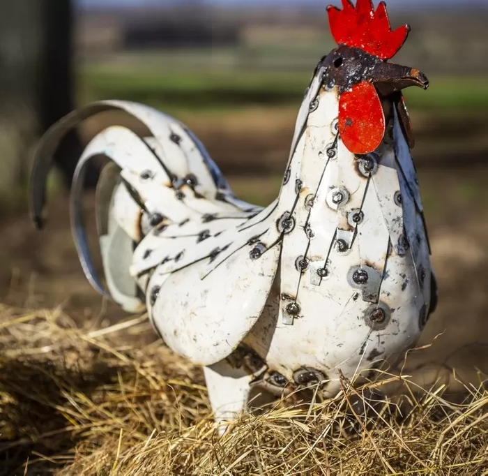 Recycled Metal Cockerel